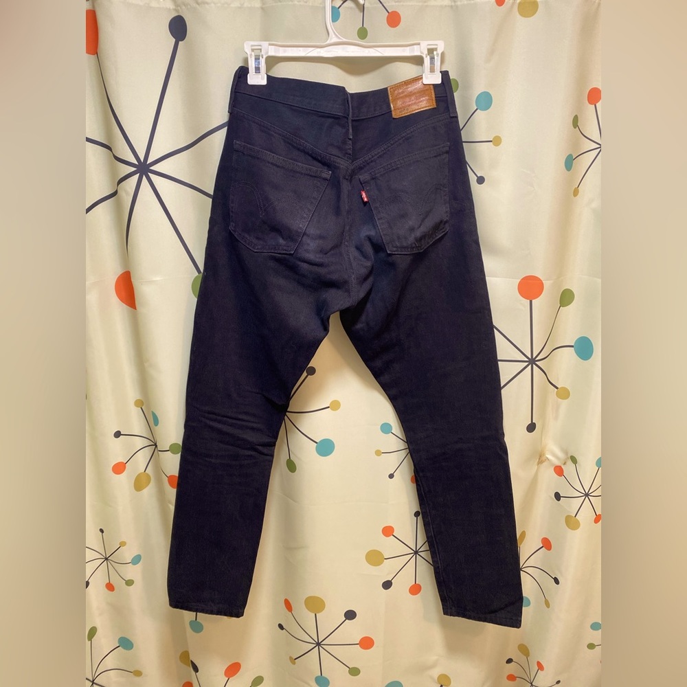 Women’s Levis premium high waist 501 skinny jeans black size 27x28 button fly